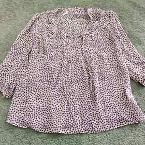 COPY - Monsoon purple polka dot blouse